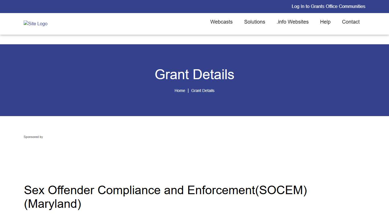 Sex Offender Compliance and Enforcement(SOCEM) (Maryland)